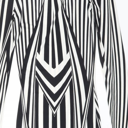 Topshop Womens Black Geometric  Bodycon  Size 8