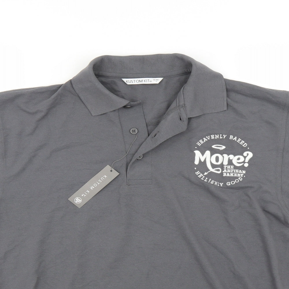 Kustom Kit Mens Grey    Polo Size S