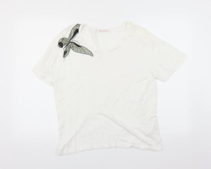Anna Rose Womens White   Pullover Jumper Size L  - BUTTERFLY