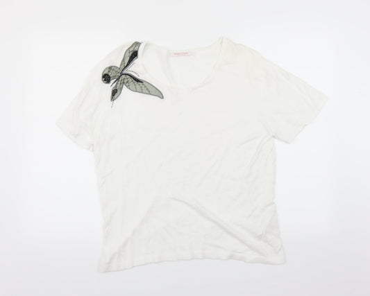 Anna Rose Womens White   Pullover Jumper Size L  - BUTTERFLY