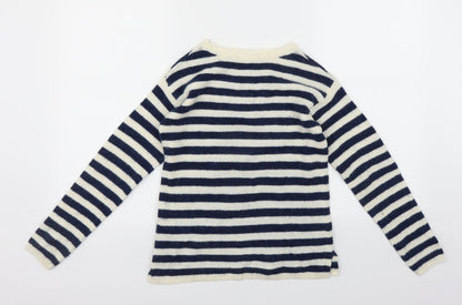 H&M Girls Blue Striped  Pullover Jumper Size 10-11 Years  - LOVE