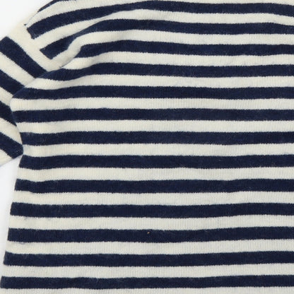 H&M Girls Blue Striped  Pullover Jumper Size 10-11 Years  - LOVE