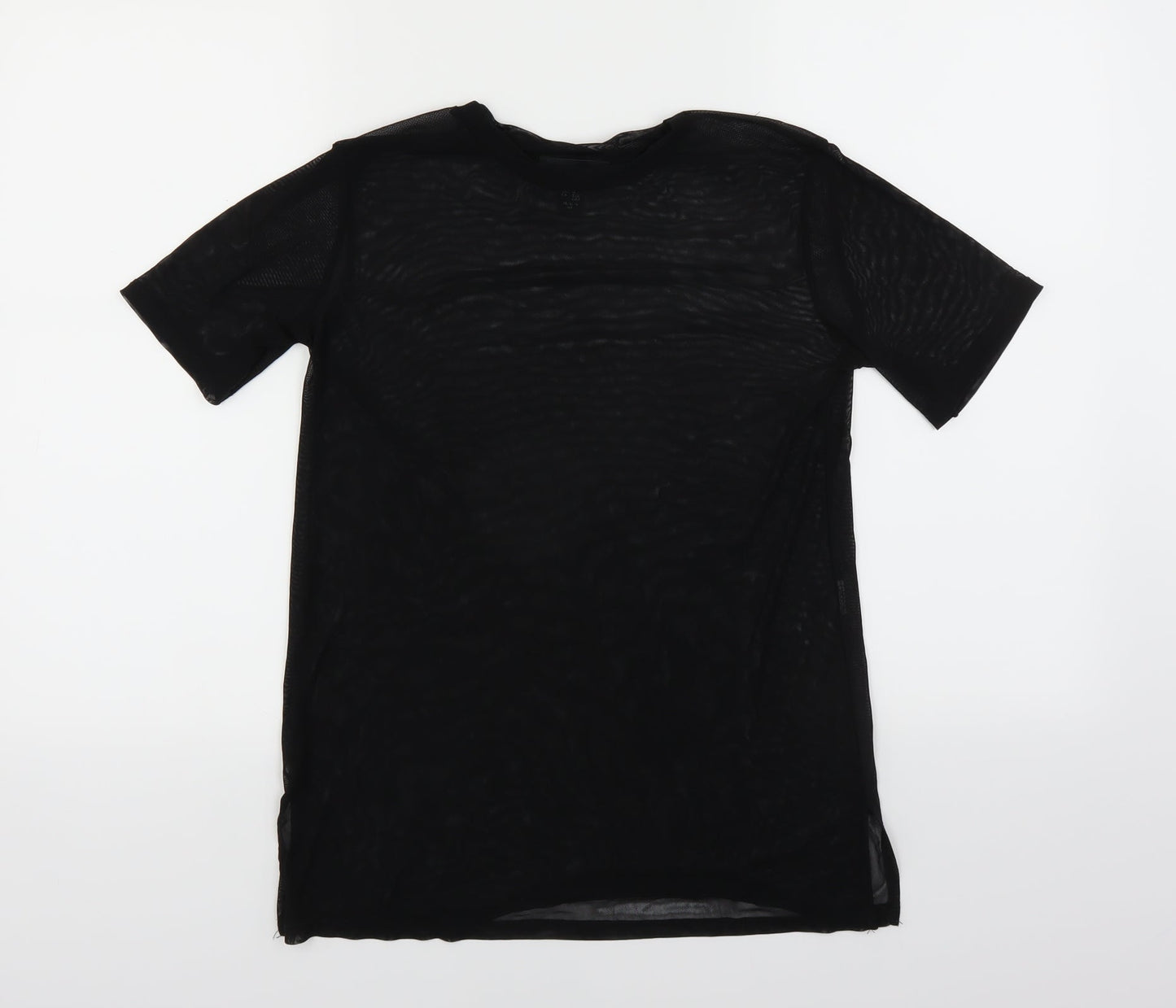 Womens UK Size 8 New Look Black Basic T-Shirt