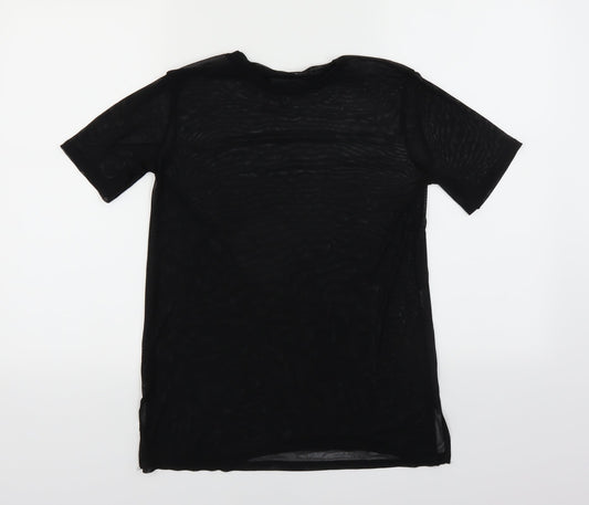 Womens UK Size 8 New Look Black Basic T-Shirt