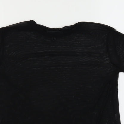 Womens UK Size 8 New Look Black Basic T-Shirt