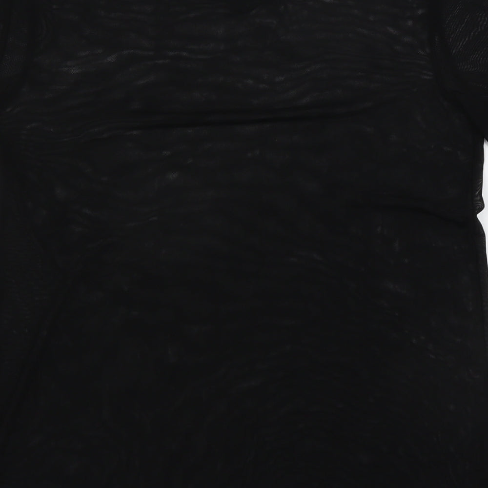 Womens UK Size 8 New Look Black Basic T-Shirt