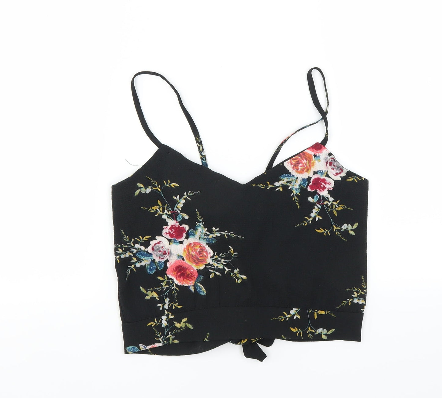 Womens UK Size S Preworn Black Camisole Blouse