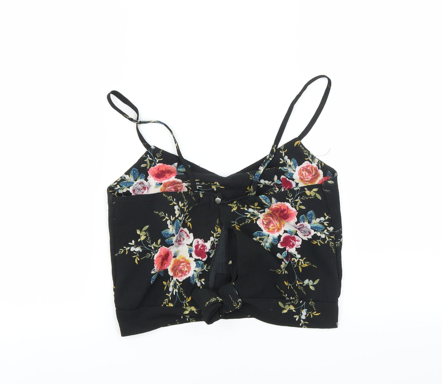 Womens UK Size S Preworn Black Camisole Blouse