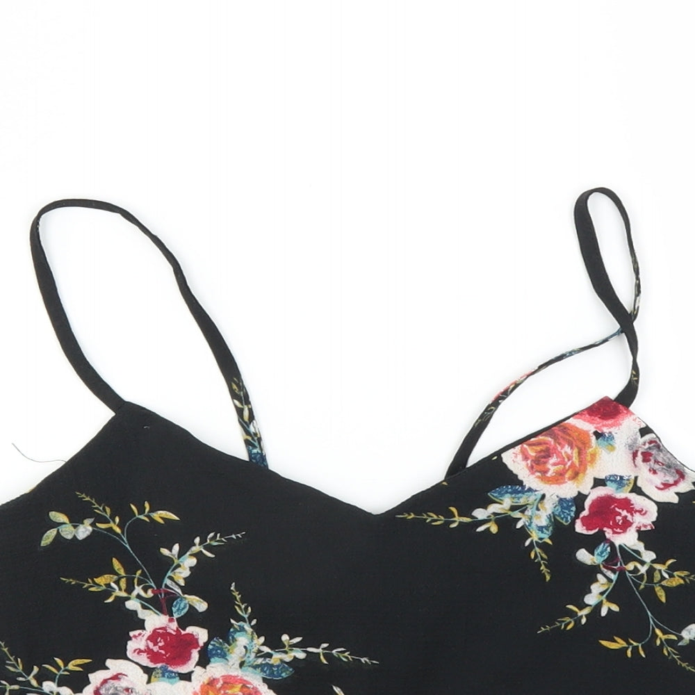 Womens UK Size S Preworn Black Camisole Blouse