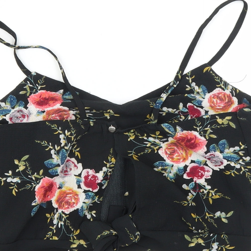 Womens UK Size S Preworn Black Camisole Blouse