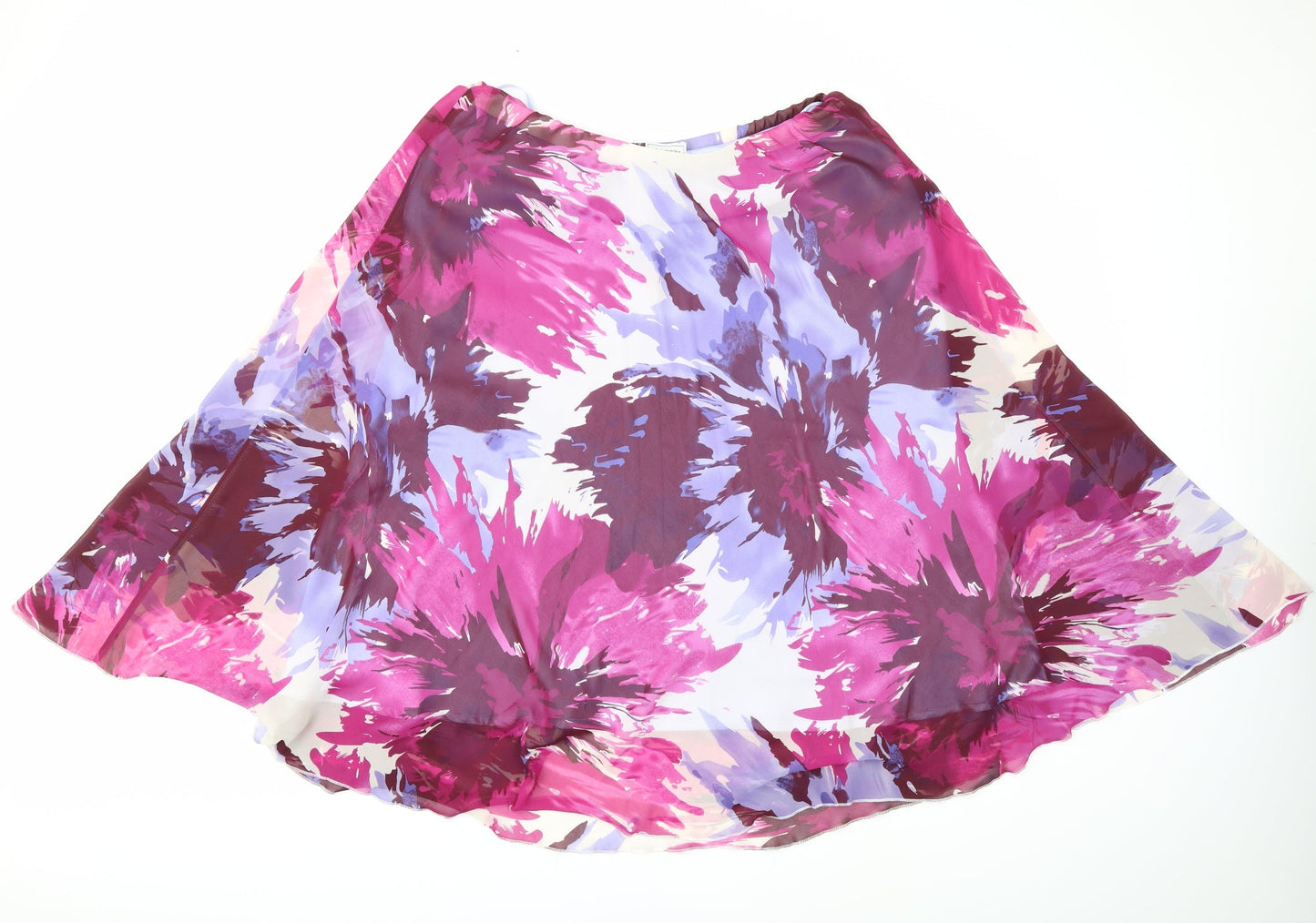 Victoria Layne Womens Pink Floral  Flare Skirt Size 34 in
