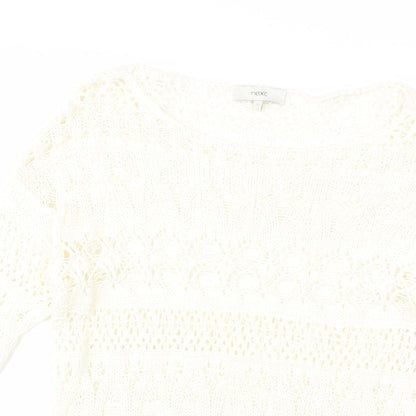NEXT Womens White  Knit Pullover Jumper Size S