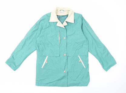 Womens UK Size 14 Damart Green Overcoat