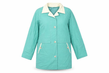 Womens UK Size 14 Damart Green Overcoat