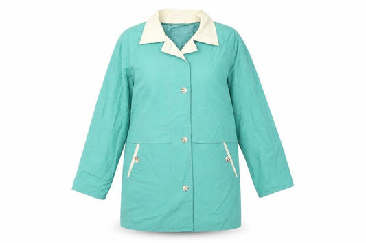 Womens UK Size 14 Damart Green Overcoat