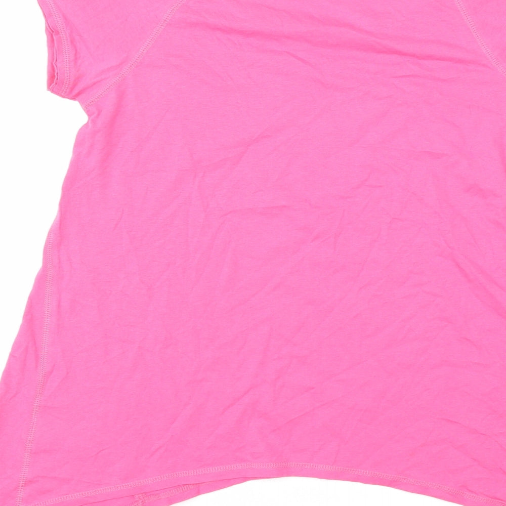 Womens UK Size 10 Marks and Spencer Pink Basic T-Shirt