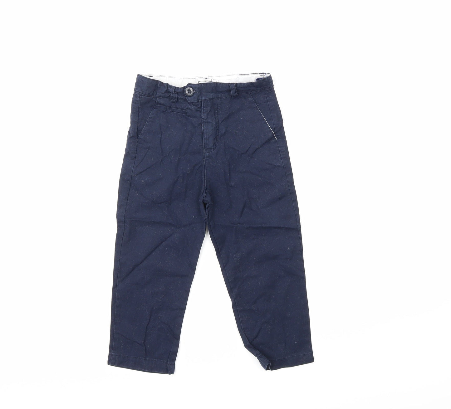 Preworn Boys Blue   Chino Trousers Size 2 Years