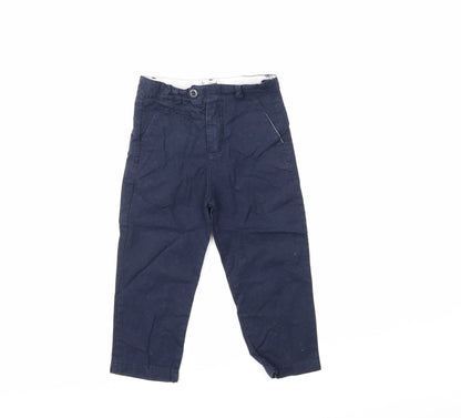 Preworn Boys Blue   Chino Trousers Size 2 Years