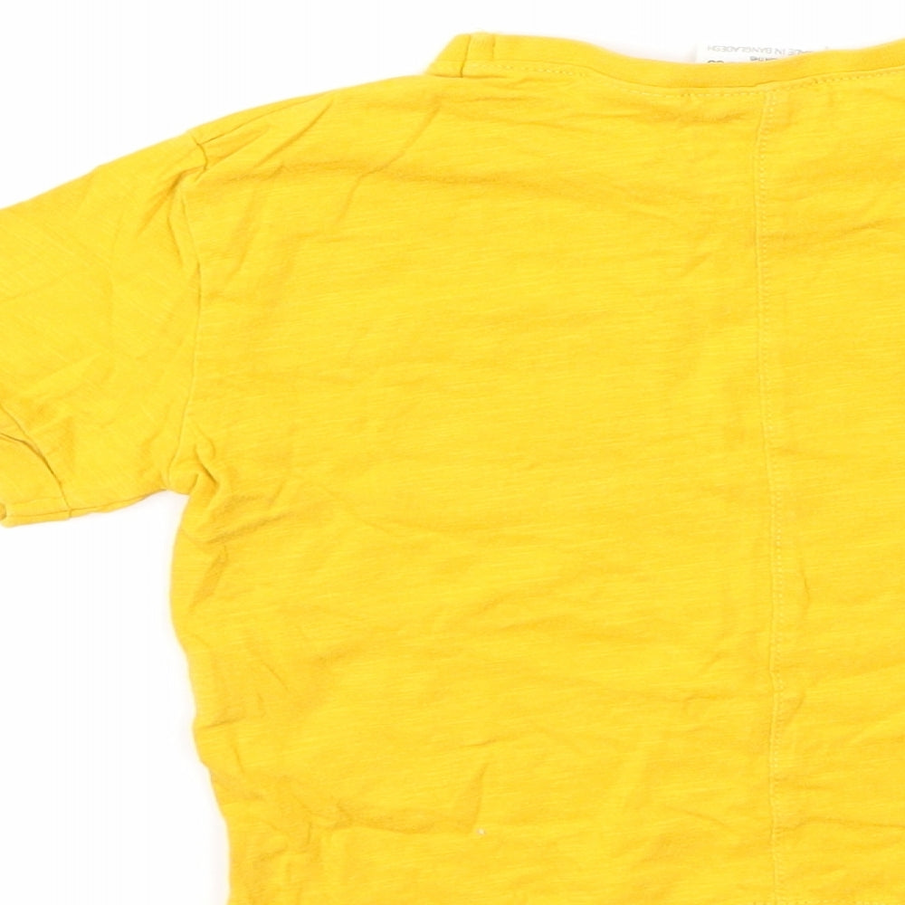 Zara Baby Yellow   Basic T-Shirt Size 12 Months
