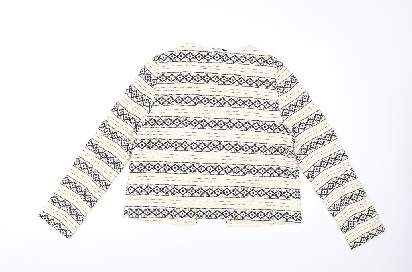 TU Womens White Striped  Jacket Coat Size 16