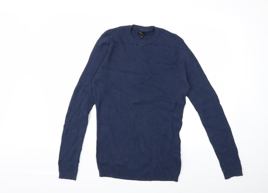 New Look Mens Blue  Knit Pullover Jumper Size M