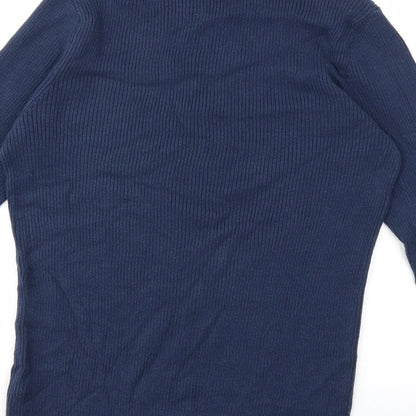 New Look Mens Blue  Knit Pullover Jumper Size M