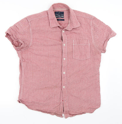 Angelo Litrico Mens Red    Button-Up Size M