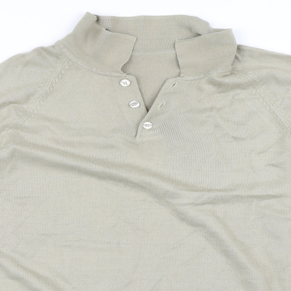 BHS Mens Green   Henley Jumper Size M