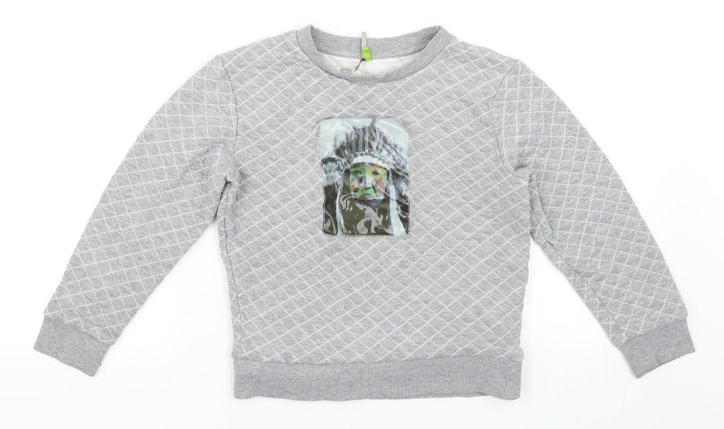 Preworn Girls Grey   Pullover Sweatshirt Size 10 Years
