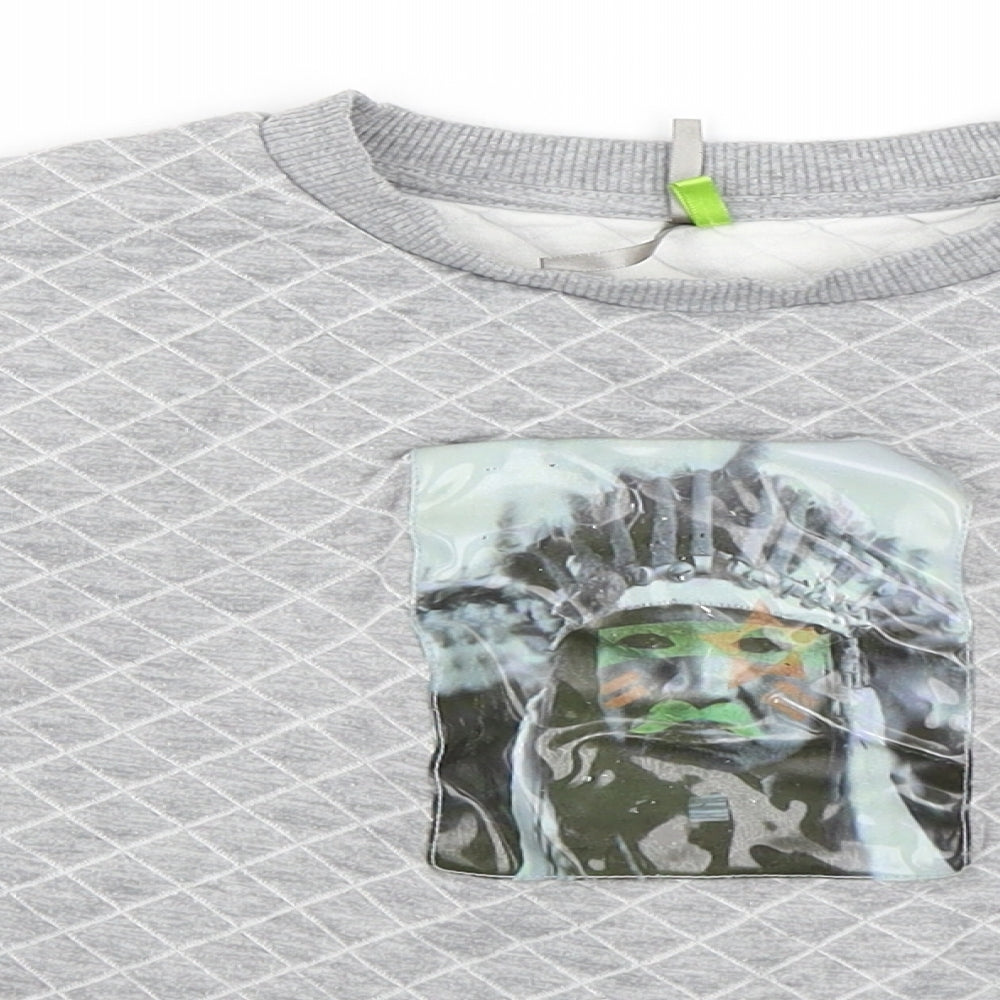 Preworn Girls Grey   Pullover Sweatshirt Size 10 Years