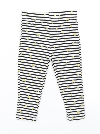 Juicy Couture Girls Blue Striped  Capri Leggings Size 18 Months