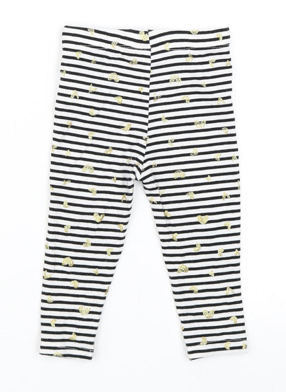 Juicy Couture Girls Blue Striped  Capri Leggings Size 18 Months