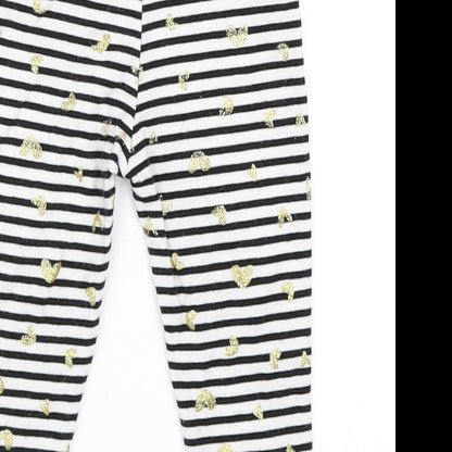 Juicy Couture Girls Blue Striped  Capri Leggings Size 18 Months