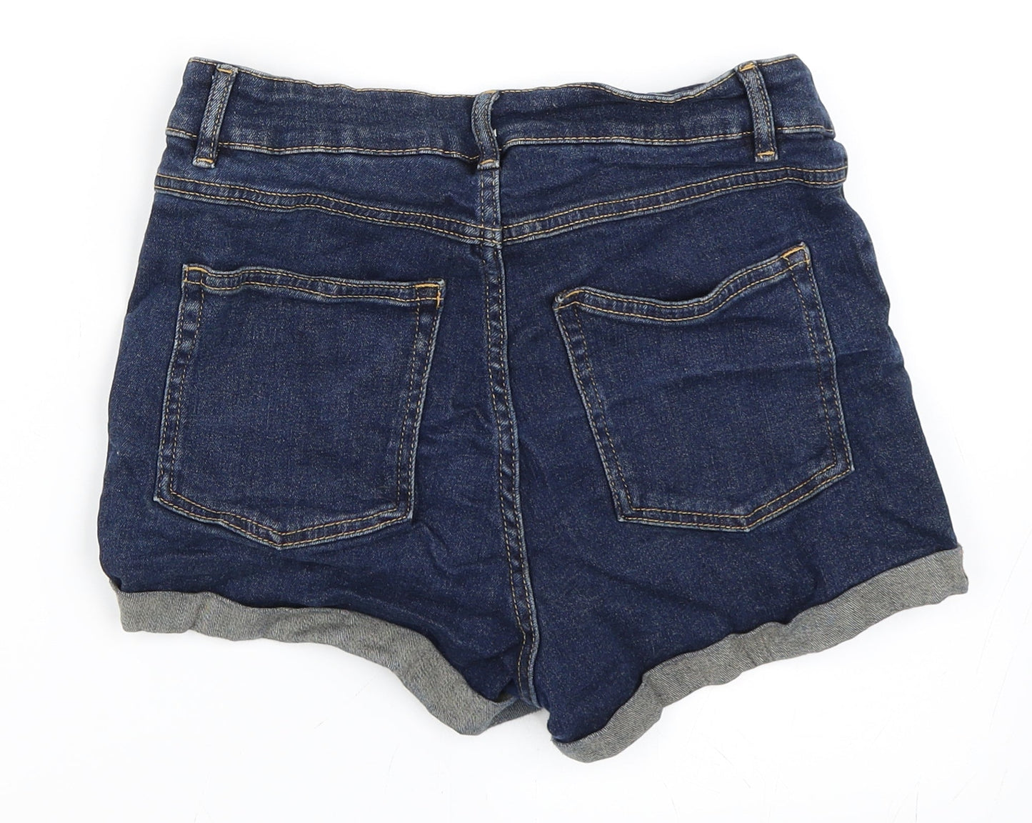 H&M Womens Blue  Denim Hot Pants Shorts Size 38