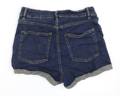 H&M Womens Blue  Denim Hot Pants Shorts Size 38