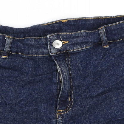 H&M Womens Blue  Denim Hot Pants Shorts Size 38
