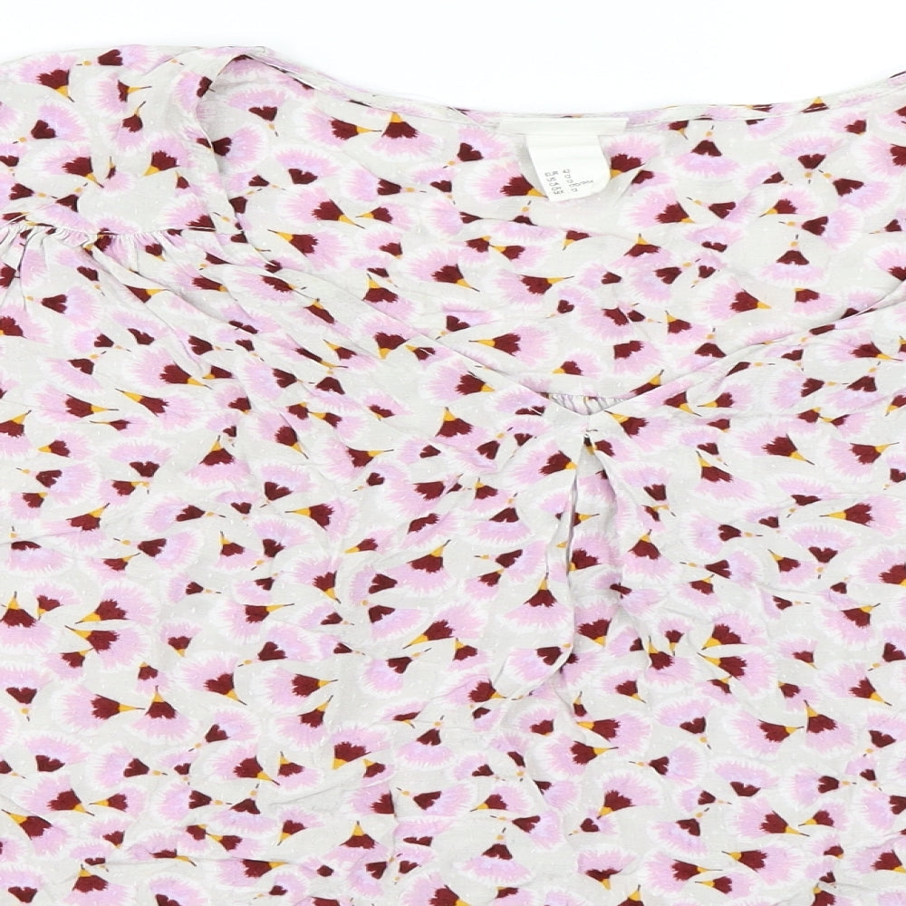 Womens UK Size 42 H&M Purple Basic Blouse