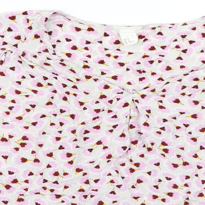 Womens UK Size 42 H&M Purple Basic Blouse