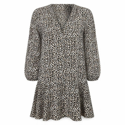 ASOS Womens Brown Animal Print  A-Line  Size 10