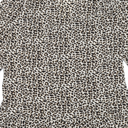 ASOS Womens Brown Animal Print  A-Line  Size 10