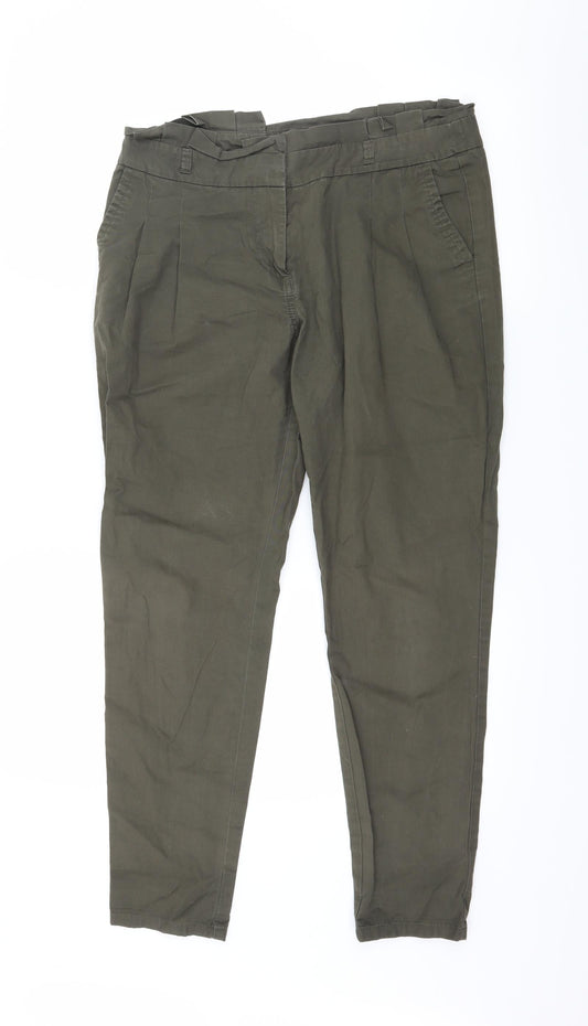 Womens UK Size 8 Dorothy Perkins Regular Fit  Green Trousers