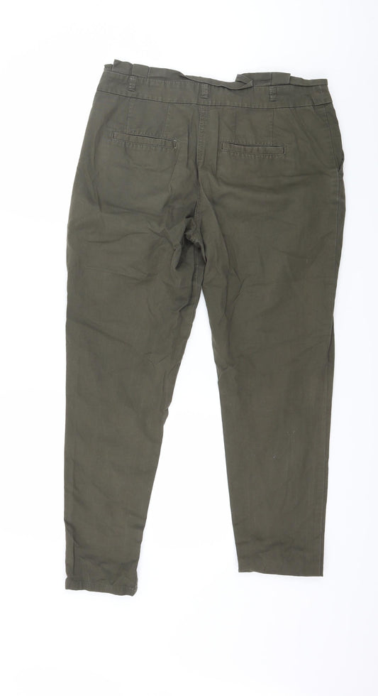 Womens UK Size 8 Dorothy Perkins Regular Fit  Green Trousers