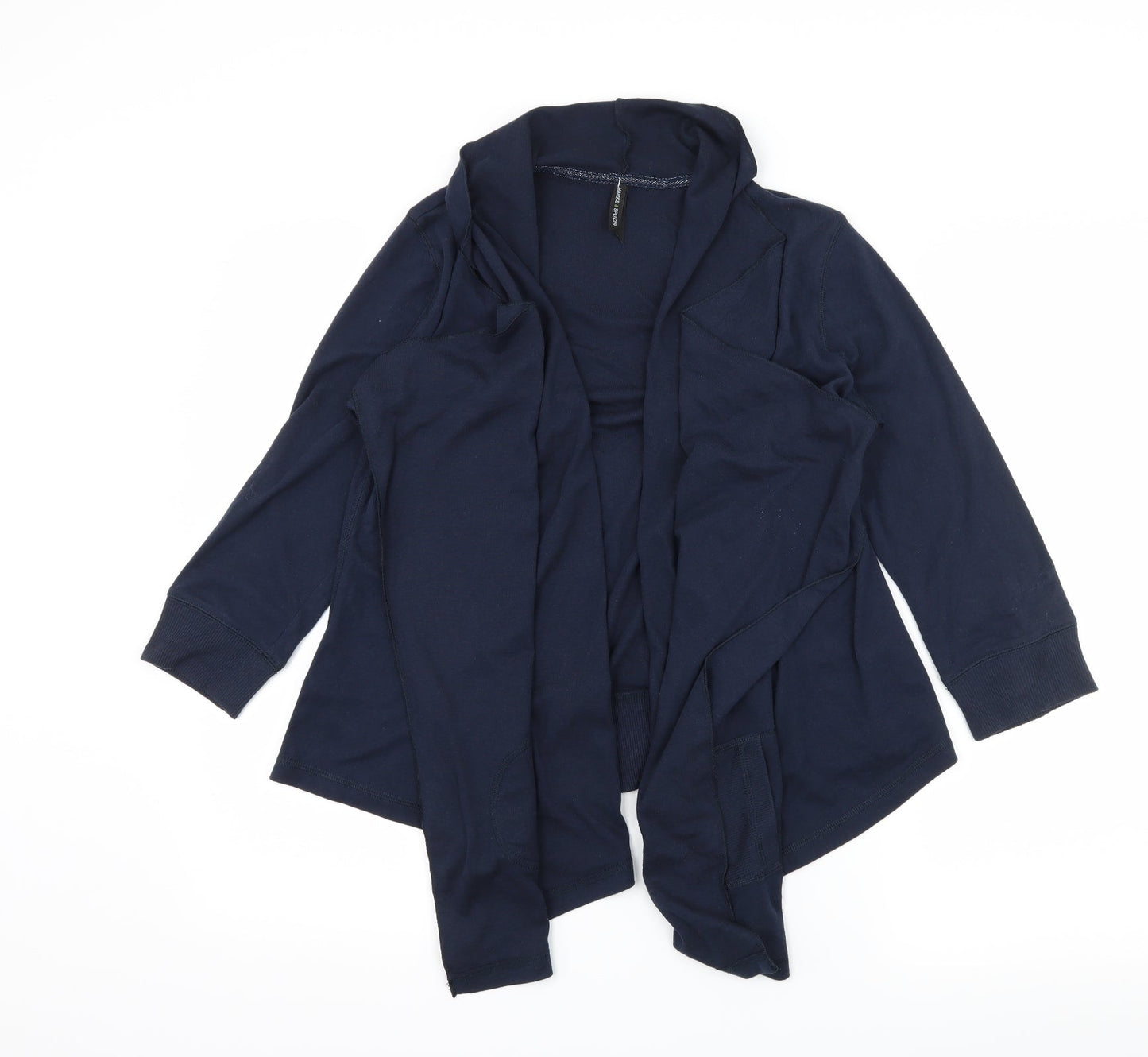 Marks and Spencer Womens Blue  Jersey Cardigan Jumper Size 12