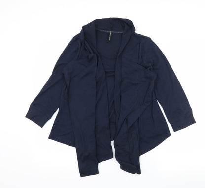 Marks and Spencer Womens Blue  Jersey Cardigan Jumper Size 12