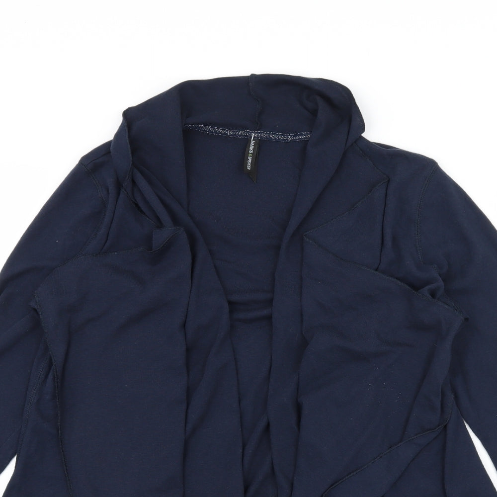 Marks and Spencer Womens Blue  Jersey Cardigan Jumper Size 12