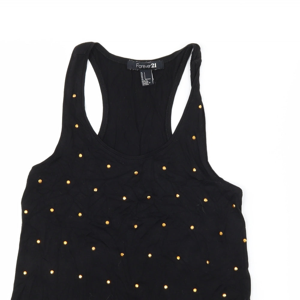 FOREVER 21 Womens Black  Jersey Basic Tank Size S
