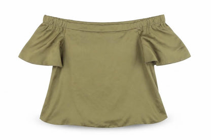 Womens UK Size 10 New Look Green Basic Blouse