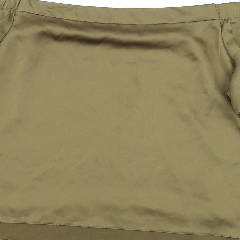 Womens UK Size 10 New Look Green Basic Blouse