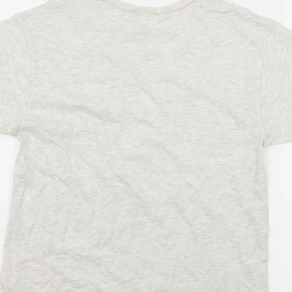 Marks & Spencer Womens Ivory Solid Jersey Top Pyjama Top Size 8  - & Relax