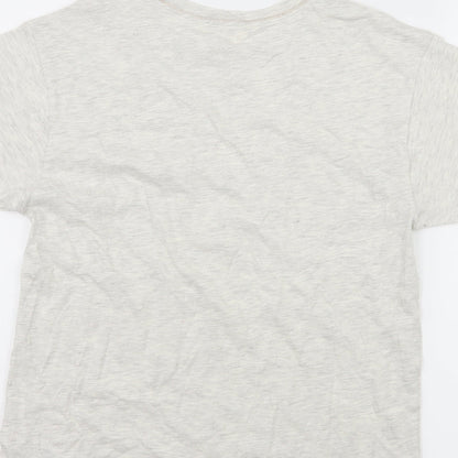 Marks & Spencer Womens Ivory Solid Jersey Top Pyjama Top Size 8  - & Relax